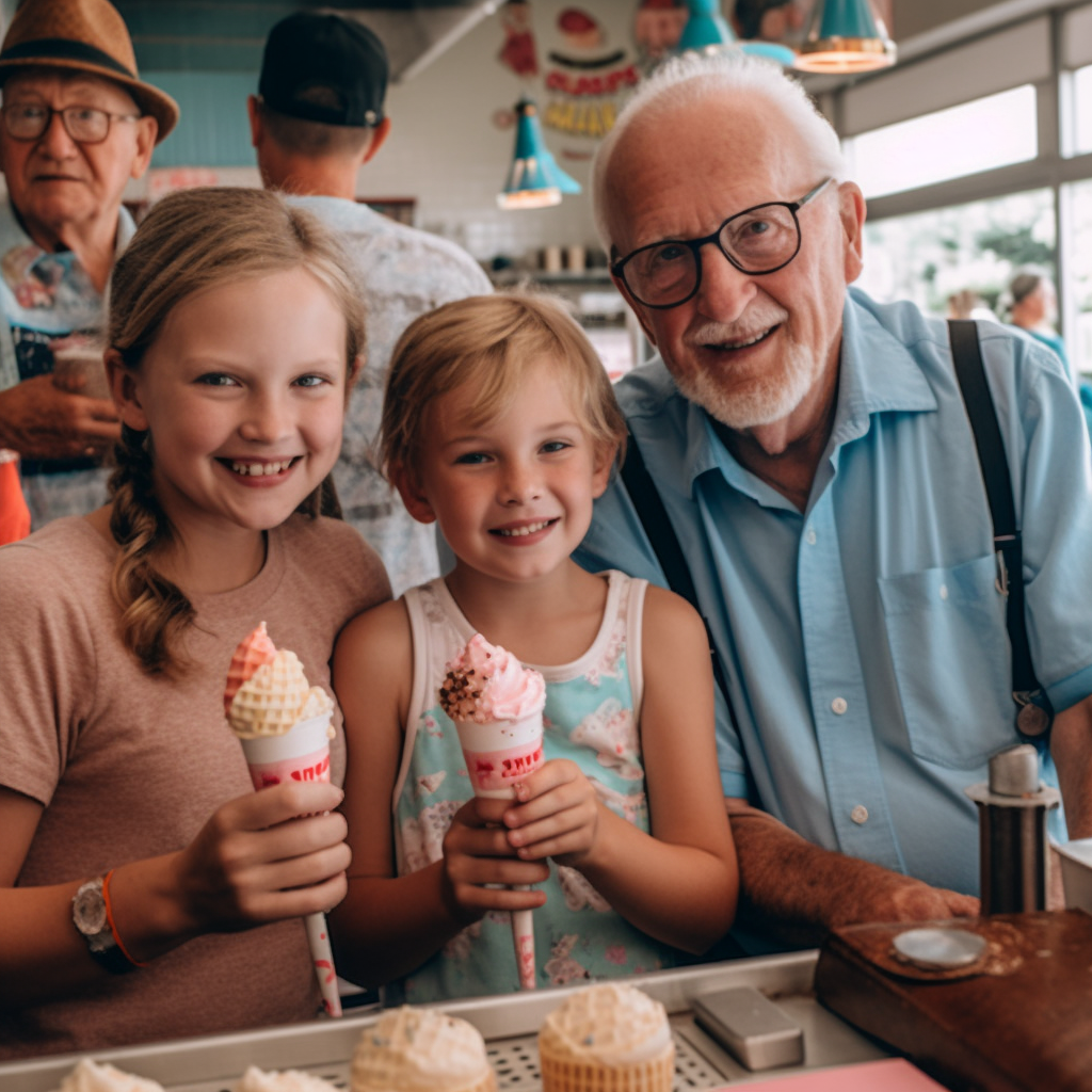 grandfather with his grandchildren | Amare Vita 55 plus communities